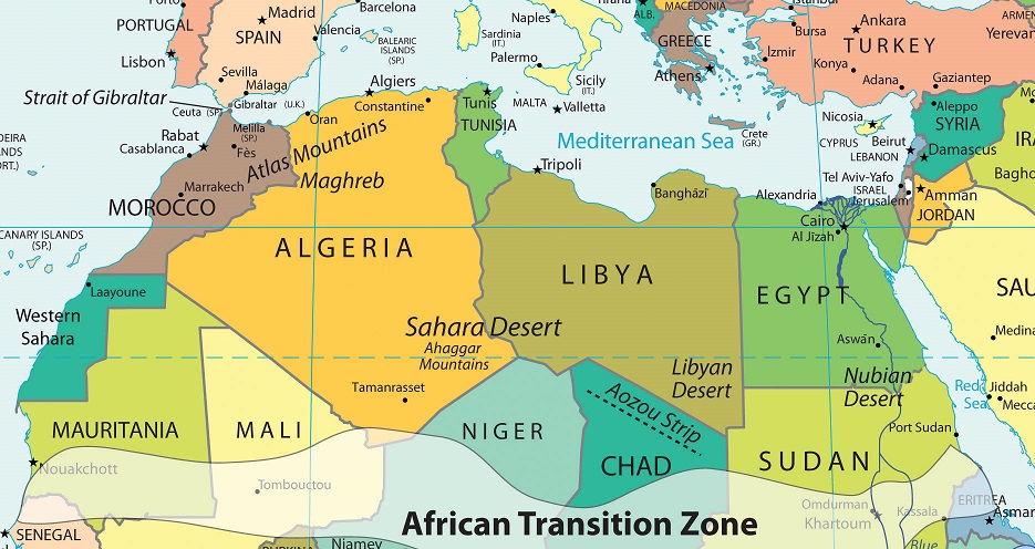 نقشه شمال افریقا